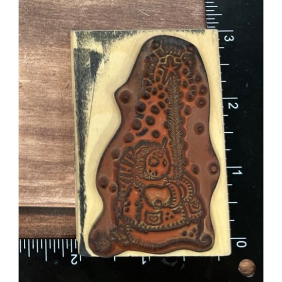 1997 Uptown Rubber Stamps "Oh Little Star" Snowman Stamp F25031 - Picture 2 of 5